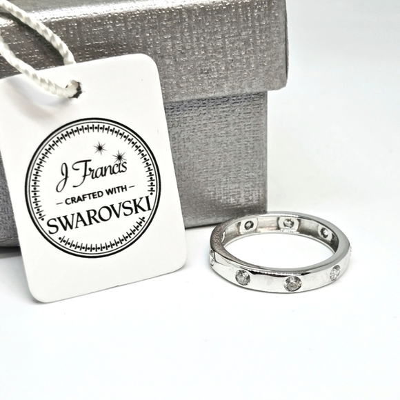 Swarovski Jewelry - J. Francis Swarovski Silver Minimalist Crystal Ring